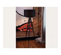 Beliani Floor Lamp Stiletto Metal Black