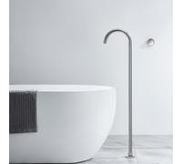 Black Floor Mounted Bath Shower Mixer Tap - Hot & Cold Brass Single Handle Freestanding Faucet for Bathtub - Stylish Modern Design Wall-Mounted Made in China
