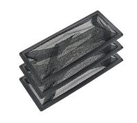 Black Floor Register Filter Screens 4x10 Inch 3 Pack Mesh Vent Covers To Prevent Items Falling Into Ducts For Home Office Hvac System Airflow Optimization Pvc And Polyester Blend Construction(4x12in)