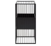 Black Floor Standing Planter, Robust Constructed Large Flower Pot For Garden, Lightweight Flower Pot