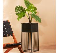 Black Floor Standing Planter, Robust Constructed Large Flower Pot For Garden, Lightweight Flower Pot Premier Housewares Black One Size
