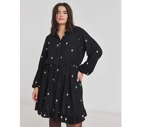 Black Floral Embroidered Shirt Dress Black Floral 12