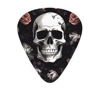 Black Floral Halloween Skull High-Quality, Wear-Resistant And Tough Guitar Picks Give You A Different Musical Experience