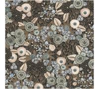 Black Floral Vinyl Wallpaper Flower Botanical Pattern Feature Wall Living Room