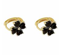 Black Flower Ear Climber Woodland Luxe Earrings Unique Minimalist Design Elegant Versatile Jewelry Gift for Her