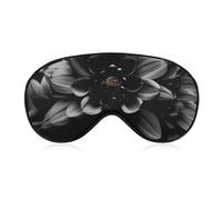 Black Flower Eye Mask, Side Sleeping Mask Light Blindfold Sleeping Mask Nose Pad and Elastic Band for Children Women and Men