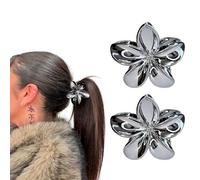 Black Flower Hair Accessories for Women - 2 x 8 cm Flower Hair Clips, Flower Hair Clips for Girls | Elegant Flower Hair Clip for Extra Volume