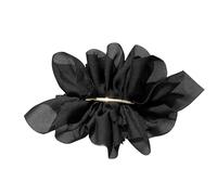 Black Flower Hair Barrette, Layered Petal Design, Gold-Coloured Fastening | 1-Piece Decorative Hair Accessory, Secures Gathered Hair, For Everyday Styling, Casual Updos And Formal-Event Hairstyles