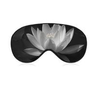 Black Flower Sleep Mask with Adjustable Strap, Comfortable & Soft Eye Mask for Sleeping Light Blocking, Lightweight & Breathable Eye Cover for Men Women