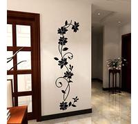Black Flower Vine Wall Sticker Decal Home TV Background Living Room Decoration Creative and Useful Nice and Professional