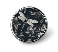 Black Flowers and Dragonfly Blank Round Badges Round Badge DIY Pin Back Buttons Clear Button Pins for Craft Projects Badge Making Accessories