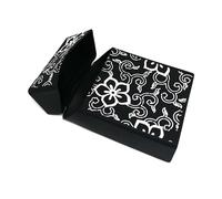 Black Flowers Design Cigarette Case Pack Box Cover Cig Holder Super King Size 10.5cm