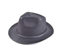Black Foam Gangster Hat (Pack of 1) - Chic Design, Perfect Accessory for Cosplay, Themed Events, 1920's, New Year's Eve, & More Halloween Halloween
