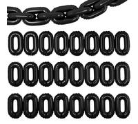 Black Foil Chain Balloons, 24PCS Giant Chain Balloons Garland for 80s 90s Hip Hop Party Decorations, Jumbo Link Balloon for Retro Theme Birthdays Graduations Weddings Arch Supplies (16inch)