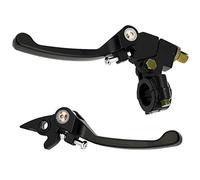 Black Folding Aluminum Clutch Brake Lever Compatible for Universal Motorcycle 22mm (7/8 inch) Handlebar,Compatible with 125cc 140cc 110cc Dirt Bike Motorcycle