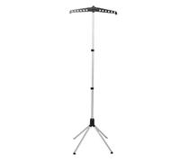 Black Folding Clothes Steamer Rack with Adjustable Height Display Stand