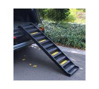 (Black) Folding Portable Dog Pet Stairs Ramp