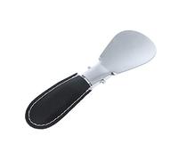 Black Folding Portable Shoehorn Metal Durable with Stainless Steel Faux Leather Shoe Helper Plus nimbeze