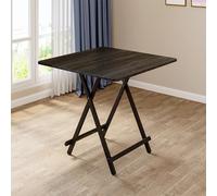 (Black) Folding Wooden Dining Table 80x80cm