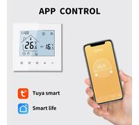 (black, for electric heating) Smart Thermostat for Electric Floor Heating 16A LCD Touch Screen Temperature Controller Voice Control by Alexa/Google Home