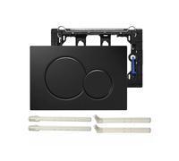 (Black) For Geberit Sigma 01 Dual Push Button Flush Plate Actuator Concealed Wc Cistern