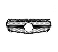 Black For GTR Style Grille Chrome Diamonds Bumper For Mercedes For Benz CLA-Class W117 2013-2019 CLA180 CLA200 CLA250 CLA45 For AMG Radiator Grill(Black)