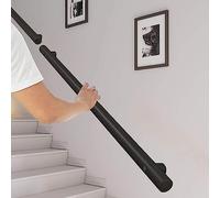 Black for Home & Kindergarten | Indoor Outdoor Safety Support Bar | 1m to 6m Adjustable Banister for Steps & Corridors (8.2ft/250cm)