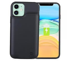 (Black, For iPhone 11-6.1inch) 6200mah Battery Charging Case For Iphone 11/11 Pro/11 Pro Max, Rechargeable Full Package Portable External Battery Case Blue-h