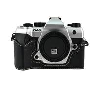 (Black) For Olympus OM-5 Mark II Camera Case PU Leather Protective Cover