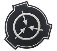 Black for SCP Foundation Special Containment Procedures Foundation Logo Military Hook Loop Tactics Morale Embroidered Patch,Tactical Bag Accessories,Tactical Bags and Packs,Tactical