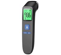(Black) Forehead Thermometer for Baby And Adults With Fever Alarm LCD Display And Memory Function