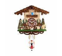 Black Forest Clock Black Forest House with Cuckoo Call and Westminster Melody...