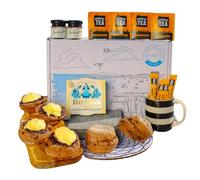 Black Forest Cream Tea Set, 4 Chocolate Chip Scones, Vanilla Clotted Cream, Cherry Jam, Tea and Coffee