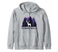 Black Forest Deer Forest Nature Hiking Hunter Souvenir Zip Hoodie