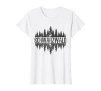 Black Forest - Natural Deer Hiking Outdoor Gift Value Graphic T-Shirt, Women, White, M
