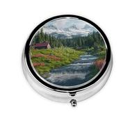 Black Forest Unique Customized Pill Organizer - 7 Day AM PM Travel Pill Box with Full Print Design - Iron Plating Mini Medicine Organizer