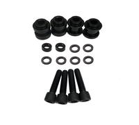 Black Four Point Detachable Sissy Bar Backrest Docking Hardware Kit For Harley Softail FLDE FLSL FXLR FXBB FLSB FXST FLHC