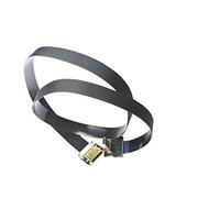 BLACK FPV HDMI Cable Micro HDMI male Interface 90 degree angle to MINI HDMI female Interface for GOPRO Sony A7SII A7RII A9 A6500 A6300 (with reverse socket of sony a6000) (50CM)