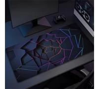 Black Fragments Large Gaming Mouse Pad, 1000x500x2mm Extended gaming mouse mat XXL improved Precision and Speed Mousemat with Stitched Edges, Desk Mat for Keyboard and Mouses