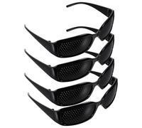 Black Frame Glasses Anti-fatigue Eye Care Glasses for Eyesight Protection 4pcs and Natural Visual Ability Activation with Resin and PC Material Suitable for Adults the Elderly