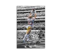 Black Framed Football Star Christian McCaffrey Signed Poster for Fans Kids Birthday - Sports Football Picture Canvas Art Print for Boys, Teens Room Poster Canvas Wall Art For Living Room Bedroom Gamin