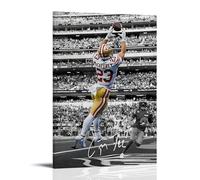 Black Framed Football Star Christian McCaffrey Signed Poster for Fans Kids Birthday - Sports Football Picture Canvas Art Print for Boys, Teens RoomPoster Canvas Wall Art For Living Room Bedroom Gaming