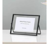 Black Frames 4x6 Inches Metal RectangleTabletop Photo frames for Home/Wall Décor, Horizontal