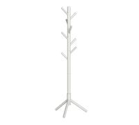 Black Free Standing Wood Coat Stand, Cappuccino Beige
