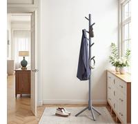 Black Free Standing Wood Coat Stand, Grey