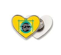 Black Freedom Equality Art Deco Fashion Heart Metal Pin Brooch Clip Love