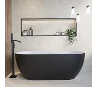 Black Freestanding Double Ended Bath 1650 x 750mm - Lisbon