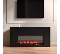 Black Freestanding Electric Fire - 60 Inch - AmberGlo