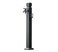 Black Freestanding Garden Water Column Faucet Hose Sprayer, Square Outdoor Water Post, Standing Outdoor Spigot Anti-Rust Floor Mounted Tap for Garden Irrigation Car Wash(Style 1,Height: 95cm/37.4in)