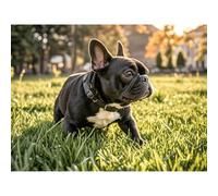 Black French Bulldog Diamond Dots Painting DIY Kits 5D Diamond Art Full Round Drill Rhinestone Crystal by Number Embroidery Arts and Crafts for Living Room Bedroom Home Wall Decor 12x16 inch